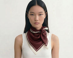 Bandana Style with a Silk Scarf – Tie a Triangle Scarf with a Loose Knot