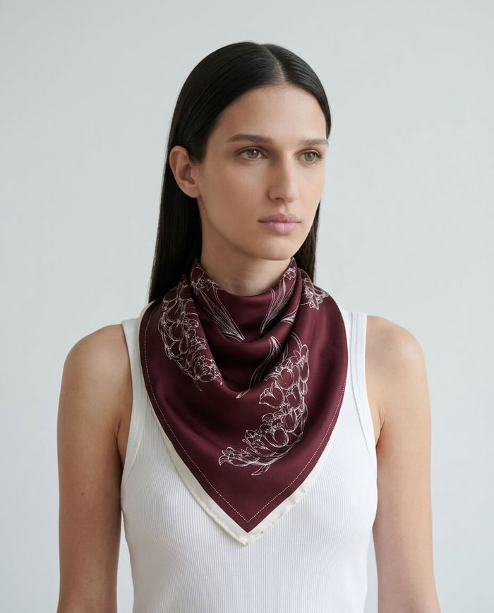 Floral Silk Scarf in 100% Silk | N.03